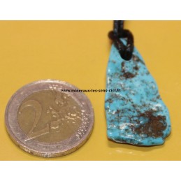pendentif pierre véritable turquoise d'Arizona