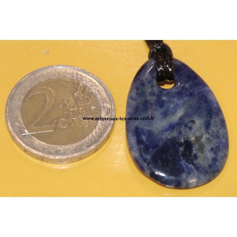 pendentif plat pierre sodalite