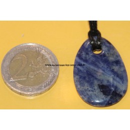 pendentif plat sodalite pierre plate