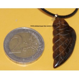 pendentif aile d'ange pierre oeil de tigre