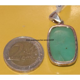 pendentif chrysoprase qualité extra monté sur argent