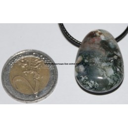 pendentif goutte pierre agate mousse