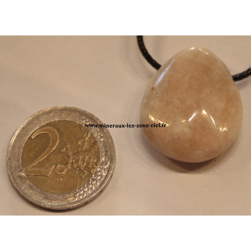 pendentif goutte baryte pierre roulée