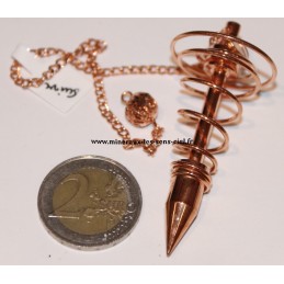 pendentif spirale énergie en laiton cuivré