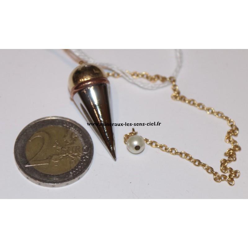 Pendule Conique Témoin Tibétain - 3 métaux