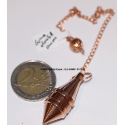 Pendule cône laiton cuivré