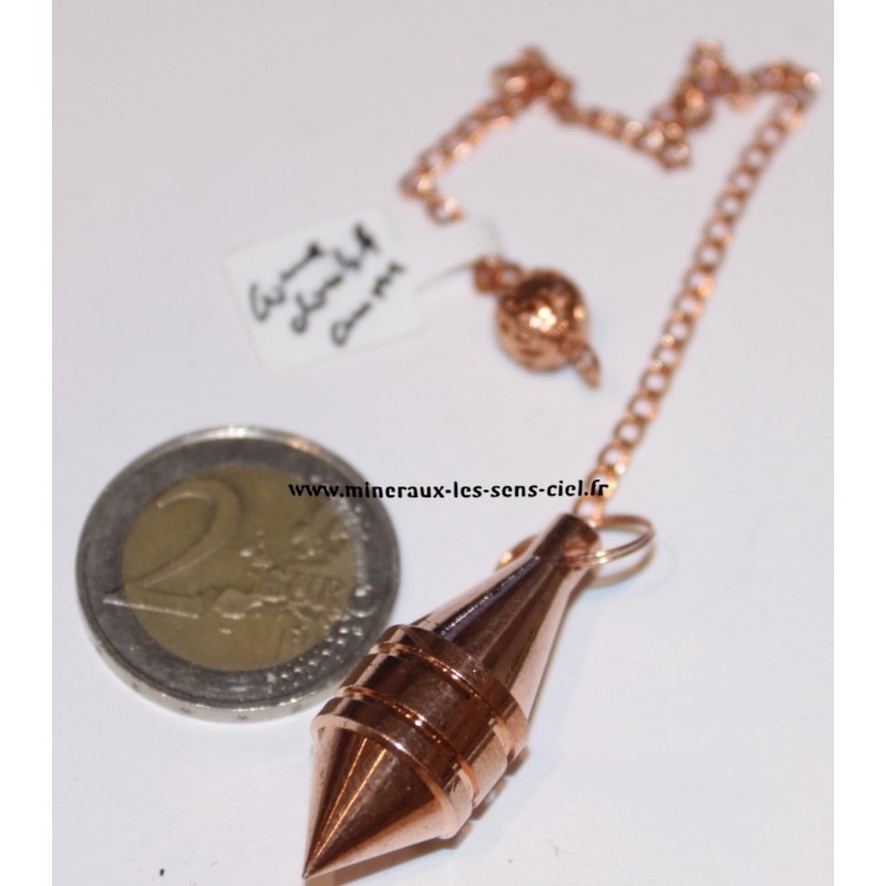Pendule cône laiton cuivré