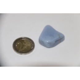 Agate bleue galet pierre roulée