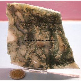 plaque agate mousse brut poli