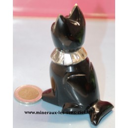 chat en obsidienne oeil celeste et abalone