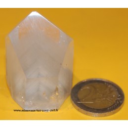 pointe de quartz fantôme brut