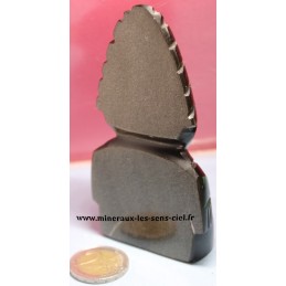 statuette obsidienne doré poli du Mexique
