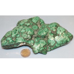 plaque de pierre malachite brute