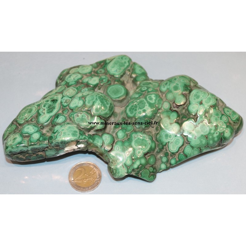 plaque de pierre malachite brute
