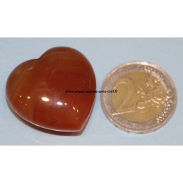 coeur en pierre cornaline