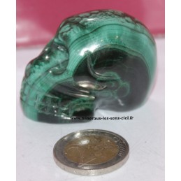 crâne en malachite du Congo