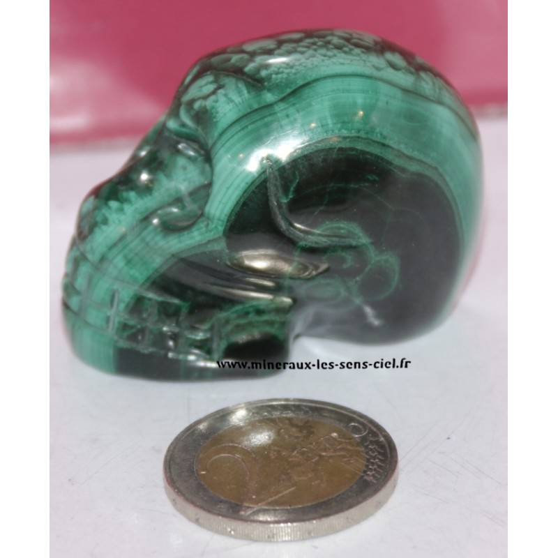 crâne en malachite du Congo