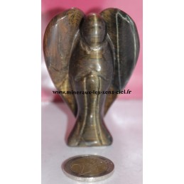 ange en pierre oeil de faucon et oeil de tigre poli