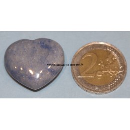 coeur pierre quartz bleu