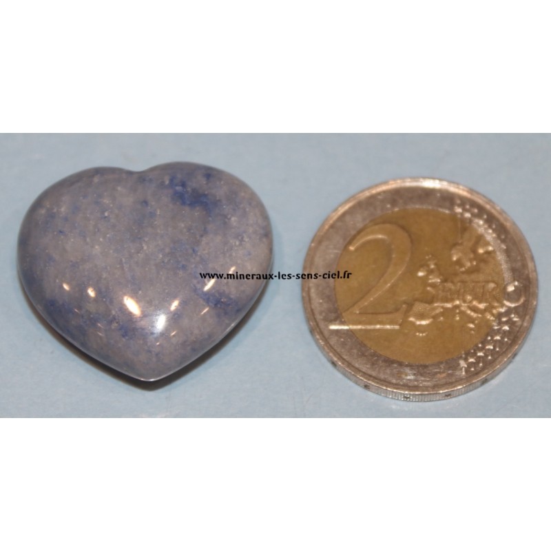 coeur pierre quartz bleu