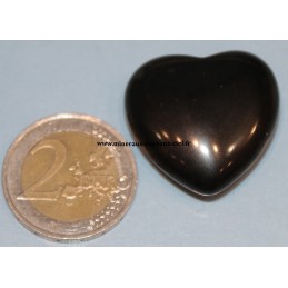 coeur pierre agate noire