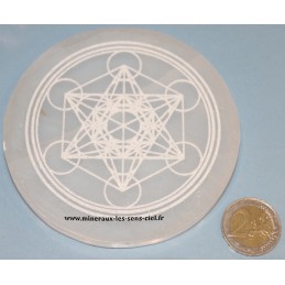 cercle pierre sélénite avec archange métatron