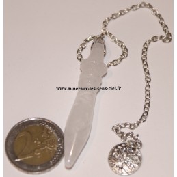 Mini pendule thot 6cm cristal de roche ou quartz