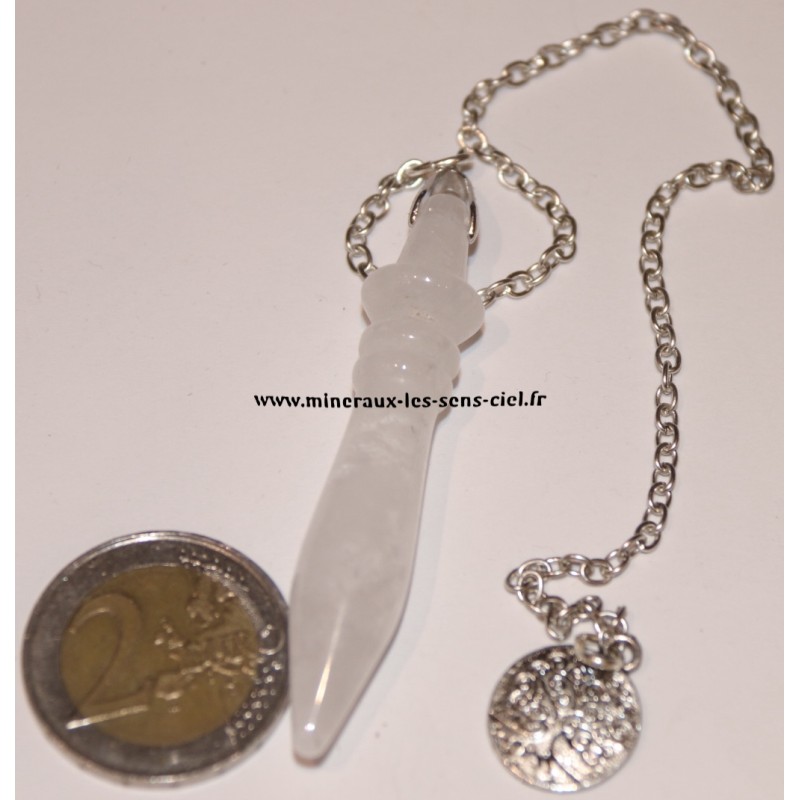 Mini pendule thot 6cm cristal de roche ou quartz