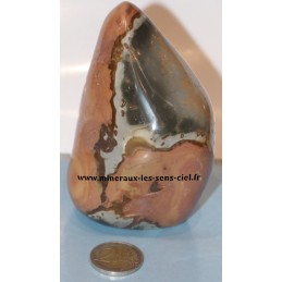 bloc de pierre jaspe polychrome poli