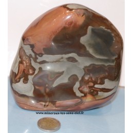 bloc de pierre jaspe polychrome poli