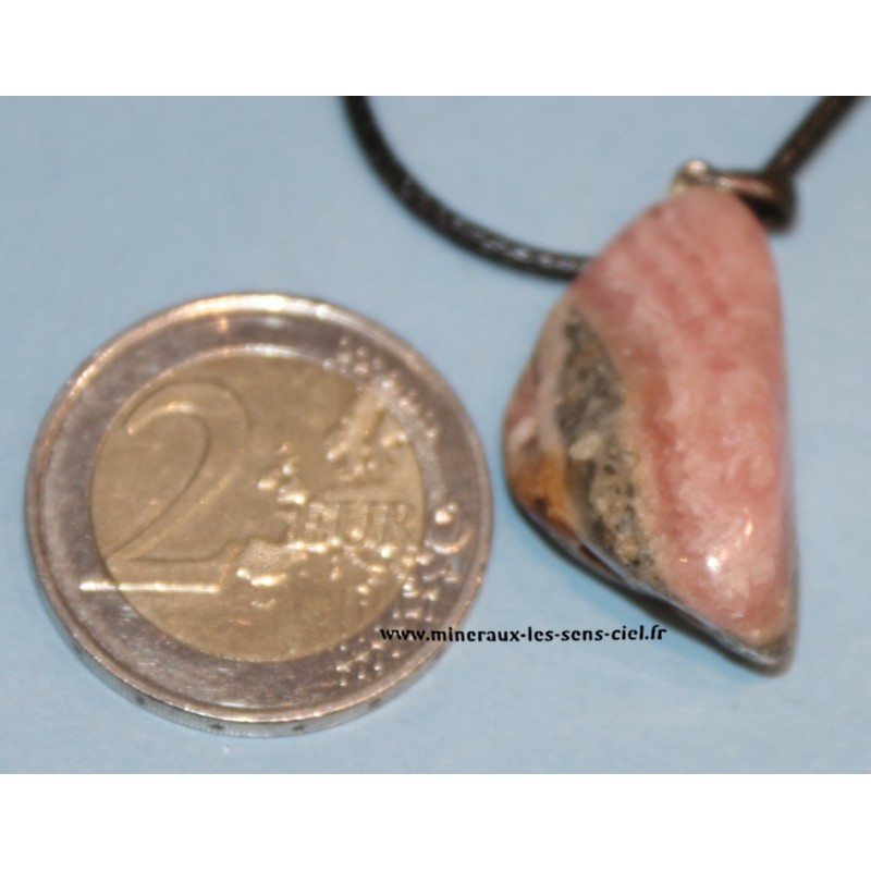 pendentif rhodochrosite pierre roulée