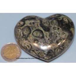 coeur en pierre jaspe Kambaba poli du Madagascar