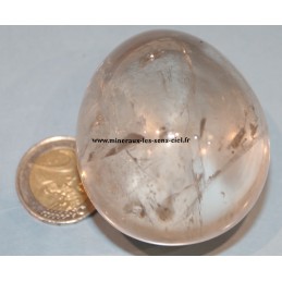 oeuf quartz fumé poli