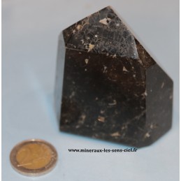 pointe tourmaline pierre brute noire
