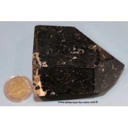 pointe de tourmaline noire brute poli d'Inde