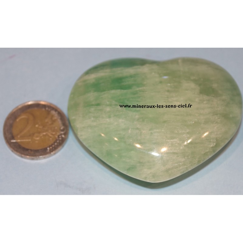coeur en pierre fluorine verte