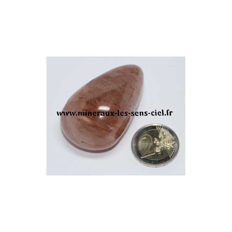 Quartz Hématite galet pierre roulée